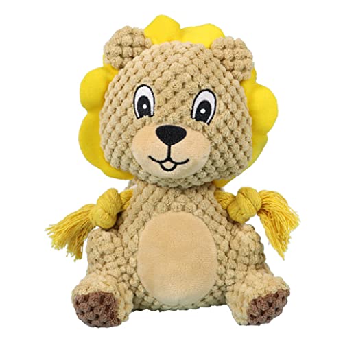 IFOYO Quietschendes Hundespielzeug, Hunde-Plüschspielzeug, quietschendes Spielzeug mit interaktivem und langlebigem Spielzeug für Welpen, Hunde zur Langeweile (Löwe) Cover