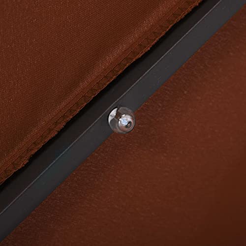 Tidyard Parasol Excéntrico Sombrilla Voladiza Parasole para Terraza Jardín Playa Balcón Piscina Patio Sombrilla voladiza con Luces LED y Palo de Acero Terracota - imagen 8