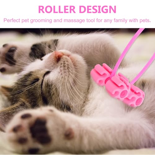 Image of GLEAVI Cat Massage Roller Cat Face Massager Roller for Face Neck Legs Belly Pet Grooming Tool for Puppy Dog Kitty 9.64 X 1.77 X 1.18 in