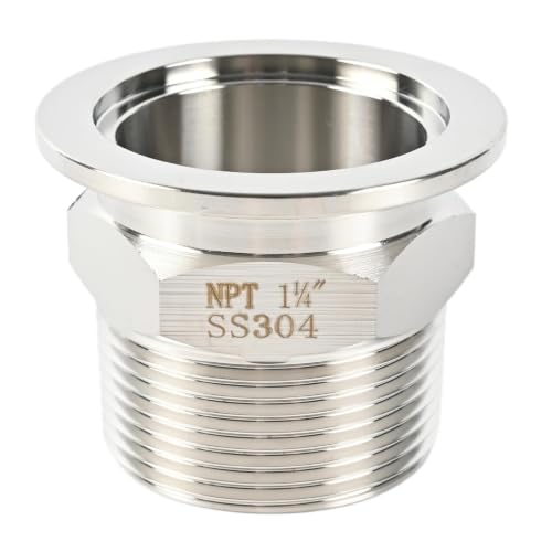 Image of SS304 KF40 NPT Male Adaptor thread 1 /4 inch NW25 KF Male coupling ISO-KF40 X NPT 1 /4 inch
