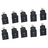 camion 1114 balancin volcador Voltaje: 250V Lumpur Switch 5pcs 10pcs Snap In Led Position Boat Accesorios balancín a Prueba Agua Piezas Camión Inicio Pequeño Mini Encendido Apagado(10 Piezas)