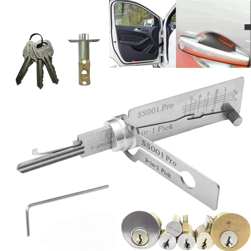 2 in1 Lock Pick and Decoder,Key Decoder Lock Picking Tool,L/ock Pick Dec/Oder for Auto,Stainless Steel Master Key Dec/Oder,Lo/ck Pic/k K/ey Tools Professional,Lo/ck Pic/King and Ke/y Reader