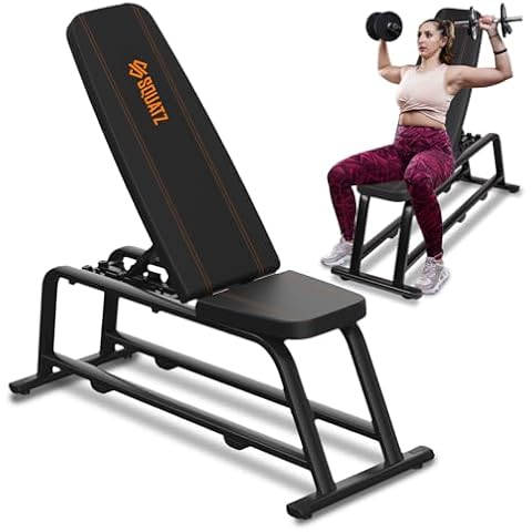 SQUATZ Apollo Board Gym, Flat Weight Bench - Multipurpose Workout Bench for Apollo Board Device, Adjustable from 94 to 180 Degrees w/ 5 Levels, Wide Range of Applications, Home Gym Equipment Cover