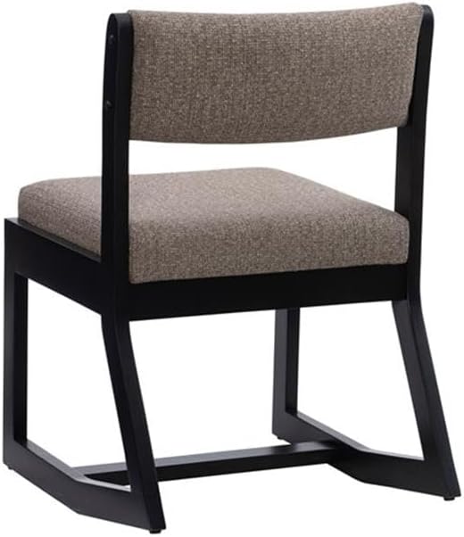 Linon Keeton Two Position Wood Sled Base Commercial Grade Padded Chair in Black