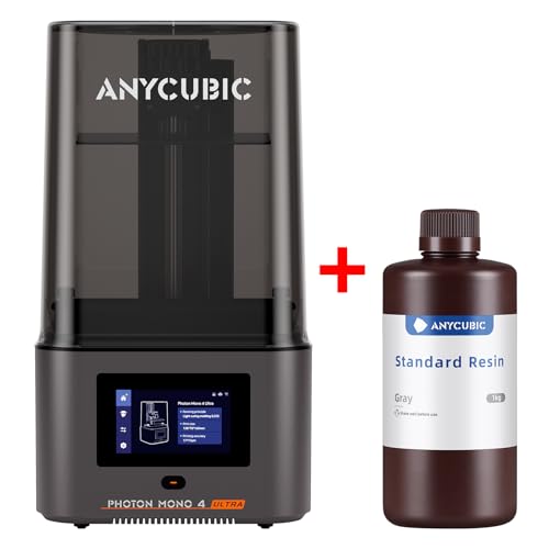 Anycubic ANYCUBIC Photon Mono 4 Ultra Stampante 3D Resin, 7" 10K Schermo con Sorgente Luminosa COB, Velocità di Stampa Massima Fino a 120 mm/h, Standard Resina 1KG