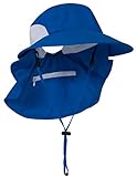 Tuga Adult Unisex Sol Wide Brim Hat (UPF 50+), Royal, Adult Unisex Medium