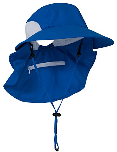Tuga Adult Unisex Sol Wide Brim Hat (UPF 50+), Royal, Adult Unisex Medium