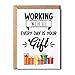 NTVShop Funny Birthday Card - Cute Coworker Birthday Card - Funny Office Card - Anniversary Card For Friend Coworker Boss