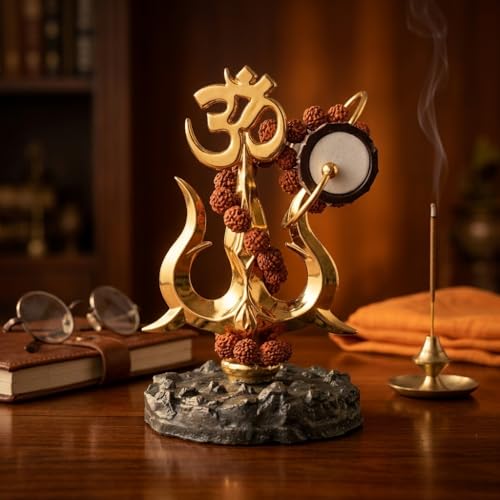 Estatua Trishul Damru para Decoración y Altar miniatura 2