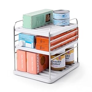 YouCopia UpSpace Cabinet Box Organizer, Adjustable Kitchen Pantry Shelf for Plastic Wrap and Foil Storage, Medium Classic Edition