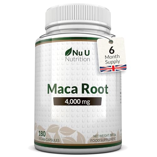 Nu U Nutrition Maca Root Capsules 4000mg - 180 Vegan Capsules