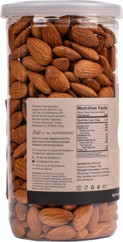 Image of Lagom California Whole Almonds 1 kg | Premium Badam | Crunchy, Naturally Nutty Taste | No Added Preservatives | Vegan, Gluten Free, Non-GMO