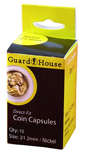 Guardhouse Box Of 10 Direct Fit 21.2Mm Coin Holders Nickels #TOP26