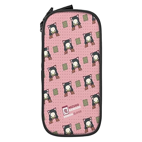 Anmie Pencil Case Bag Large Capacity Double Layer Anime Storage Pouch Simple Stationery Bag Holder For Office College Cover