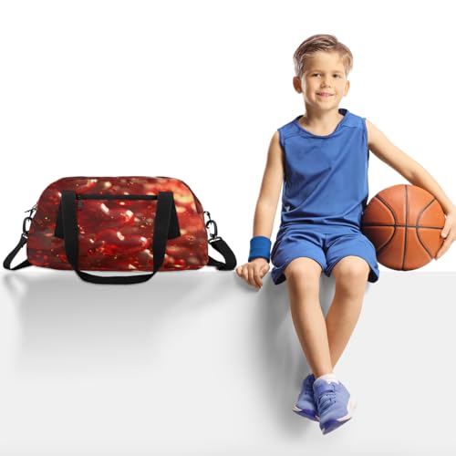 Valentine's Day Kids Duffle Bag Boys Girls Small Sport Dance Gym Bag for Overnight Travel Weekender Carry On2