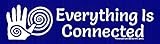 Everything is Connected Spiral Healing Hand Inspirational Car Bumper Sticker Decal 9-by-2.5 Inches (Sticker)