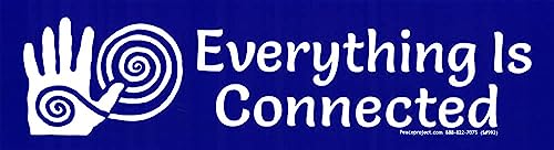 Everything is Connected Spiral Healing Hand Inspirational Car Bumper Sticker Decal 9-by-2.5 Inches (Sticker)