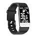 Produktbild Neutral Smartwatch, Touchscreen, Fitness-Tracker mit Herzfrequenzmesser, Blutdruck, Körpertemperatur, Herz, USB, Schlafmonitor, Kalorienzähler, Armband für Männer und Frauen, Android iOS, Schwarz
