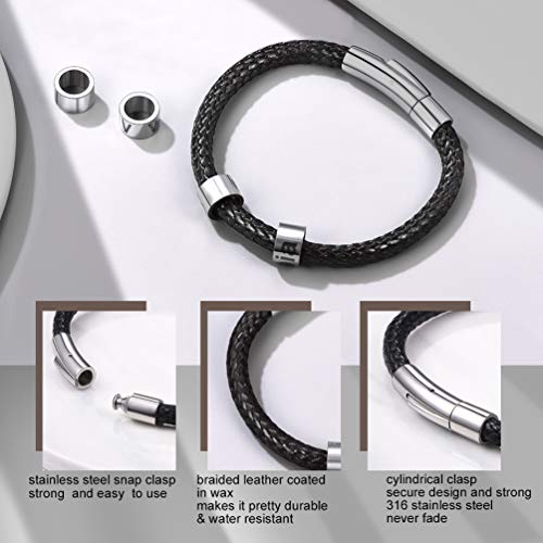 PROSTEEL Personalized Wax Rope ID Bracelet #TOP30
