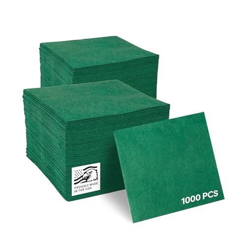 Sierra Touch 1,000 Count 2-Ply Beverage Napkins, USA (Green)