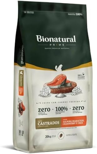Bionatural Prime - Salmão Gatos Castrados 20kg