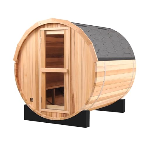 Outdoor Barrel Sauna for 3-4 People with Heater