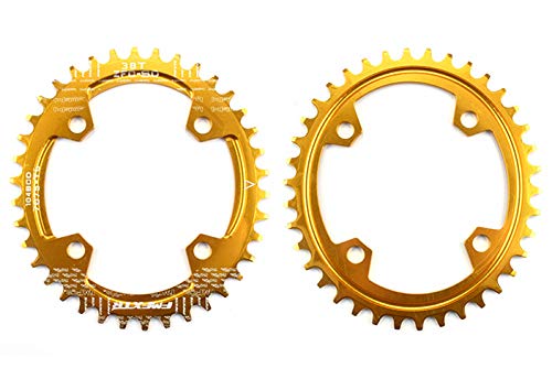 UPANBIKE ���� ���C�h �ȉ~�` �V���O�� ���]�ԃ`�F�[�������O 104mm BCD 34T �S�[���h