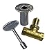Dante Products Combo Pack with Straight 1/2-Inch, Quarter-Turn Ball Valve with Chrome Floor Plate and 3-inch Key