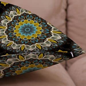 Ezving Fashion Bohemian Pattern Throw Pillow Covers Square Decorative Cushion Case For Sofa Bench Car Bed 18 X 18 Inch Set Of 4 #TOP2
