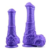 Kuaecr Silikon Realistischer Horse Dildo Anal Dildo Monster Dildos mit Starkem Saugnapf Dick Knoten Animal Pferde Penis Nachbildung Vaginal Analspiele Diloschwanz Sexspielzeug für Frauen Männer (S)