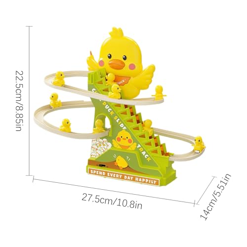 Jouet d'escalade pour canetons interactif et petit toboggan musical enfant