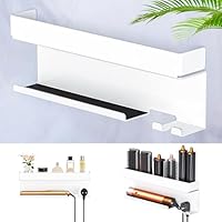Haardrogerhouder aan de Muur, Zelfklevend Föhnhouder, Wandhouder Styler haar Curling ijzeren vaten Houder, Organizer Opbergrek Geschikt voor Föhn, Stijltang, Krullende Haarsticks (Roségoud
