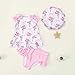 Baby Girls Two Piece Swimsuits Floral Print Cute Ruffle Beach Swimwear Bathing Suit for 0-4 Years