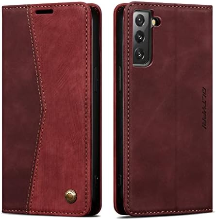 QLTYPRI Case for Samsung Galaxy S20 Ultra, Vintage PU Leather Wallet Case Card Slot Kickstand Magnetic Closure Shockproof Flip Folio Case Cover for Samsung Galaxy S20 Ultra - Blue