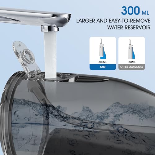 Image of Water Flosser for Teeth Pick Cordless, Beautypick Portable Electric flossers for Teeth Cleaning and Flossing, 300ML Braces Oral Irrigator, Rechargeable Waterproof Dental Picks for Home Travel