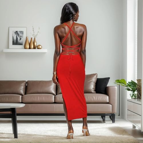 Robe de vacances sans manches rouge la solution fraîcheur contre la chaleur de lété - 4