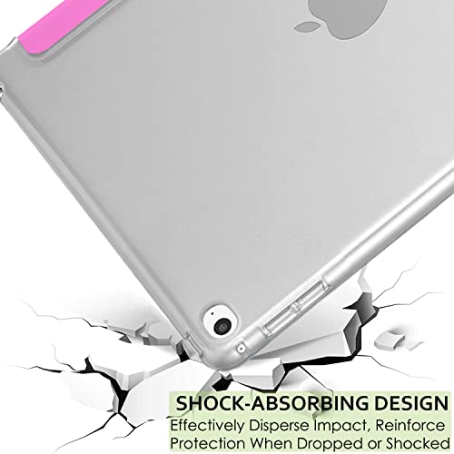 Image of DuraSafe Cases for iPad Air 2nd Gen 2014 9.7 Inch [ Air 2 ] A1566 A1567 MGLW2HN /A MGL12HN /A MH0W2HN /A MGKM2HN /A MH182HN /A MGKL2HN /AiPad Cover with Translucent Frosted Hard Back - Pink