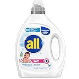 all Baby, Gentle for Baby, Liquid Laundry Detergent, Hypoallergenic for Sensitive Skin, Concentrated, 75oz, 100 Loads