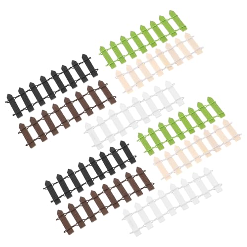 BAZEITFLOW Set 15 Pezzi Recinzioni in Legno Miniatura per Casa delle Bambole Accessori per Giardino in Miniatura Decorazioni Micro Paesaggi e Diorami Fai da Te