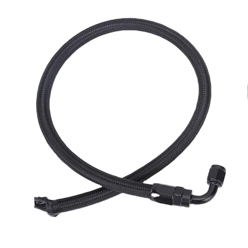 25Inch 6AN Power Steering Pump Hose Kit Replacement for C10 LS Swap Connects Type 2 Pressure Proof Stainless Steel Woven