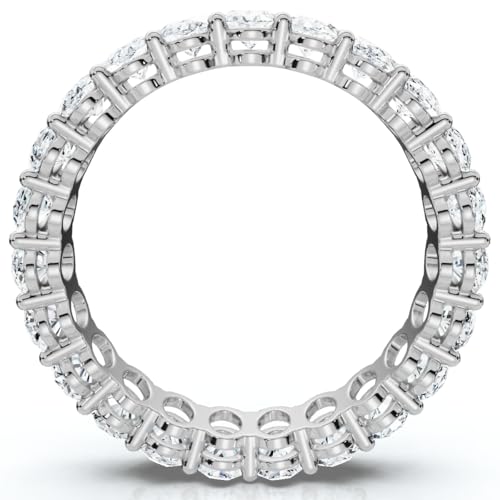 Pompeii 5 1/2CT Oval Diamond Eternity Ring White Yellow Rose Gold or Platinum Lab Grown (F/G,VS1-VS2)2