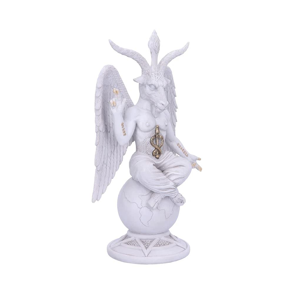 Nemesis Now B5260S0 - Statuetta di Baphomet del Signore Oscuro, 26 cm, colore: Bianco
