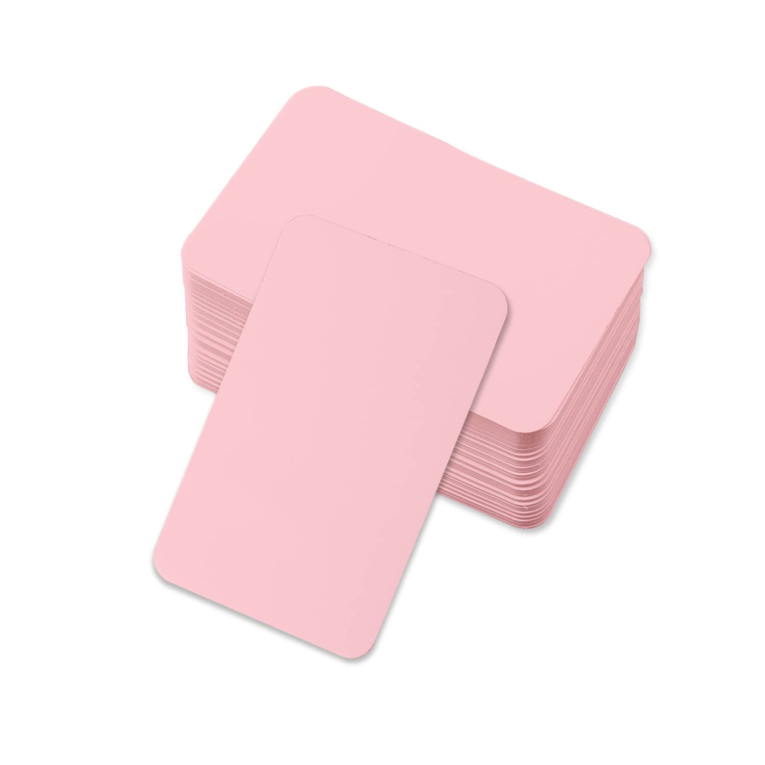 Jagowa 100 Pcs Blank Message Paper, Blank Kraft Cards, Doodle Hand Drawn Card Message Cardstock (Pink) — image 1