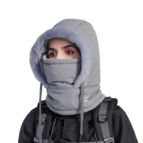 WEISUYUUS Thermal Headwear Polyester Ushanka Warm Hat Scarf and Combo for Biking Skiing and Outdoor Sports