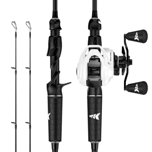 KastKing Lethal Phantom Twin-Tip Baitcasting Combo, 7'2" MH Right Hand Reel