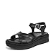 Vionic Women's Mar Sandal, Black Leather, 9.5