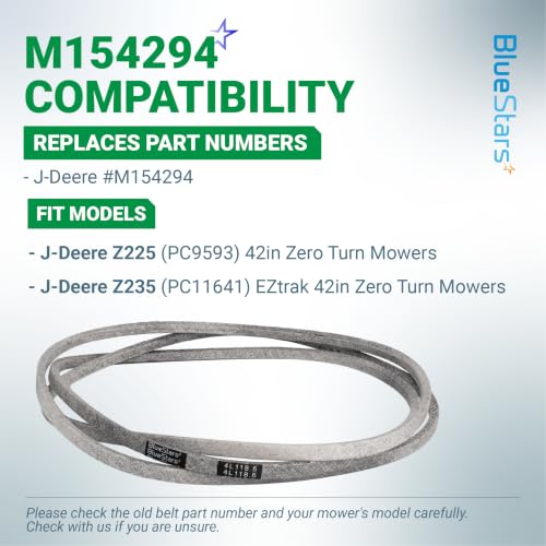 Image of BlueStars M154294 Deck Belt | Aramid Cord | 1 /2 inch x 118.6 inch