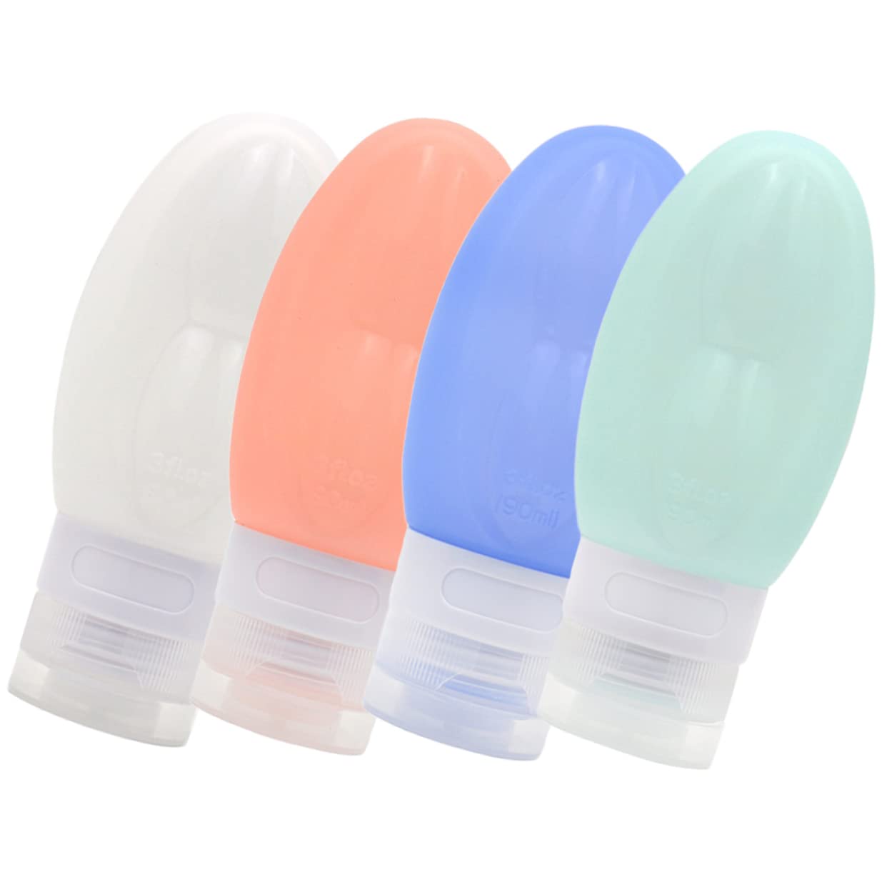 2 Set Bottiglie Ricaricabili Per Viaggio Contenitori Per Liquidi Per Cosmetici E Toiletries Ciascuna 4 Pezzi*2