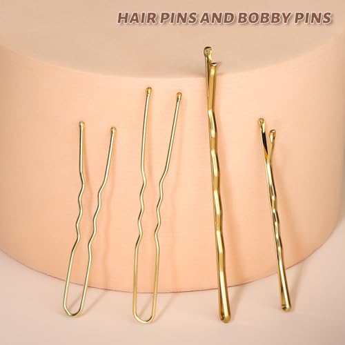 image for Teenitor 300pcs Blonde Bobby Pins Hair Pins 100 Bobby Pins Blonde Hair