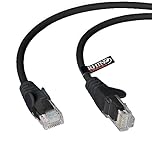 rhinocables CAT 5e High-Speed Ethernet Cable - Reliable LAN Network RJ45 Cable for Fast Internet & Data Transfer | Durable WiFi Broadband Cable for Gaming & Streaming, (2m, Black, Pack of 1)